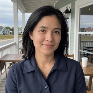 Tanya from Long Island in an outdoor coffee setting - New York trucker singles profile