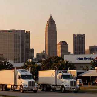 Atlanta Georgia skyline at golden hour - trucker dating Atlanta Southern hospitality