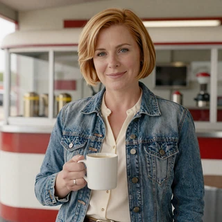 Megan from Toledo - Ohio Rust Belt trucker dating profile at a roadside diner