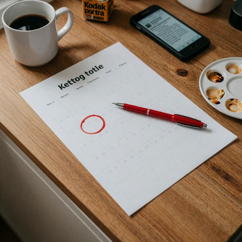 Calendar with home time circled - balancing trucking schedules with relationships