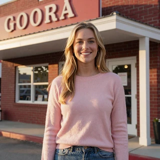 Hannah from Stockbridge outside a Georgia diner - dating a truck driver in Atlanta