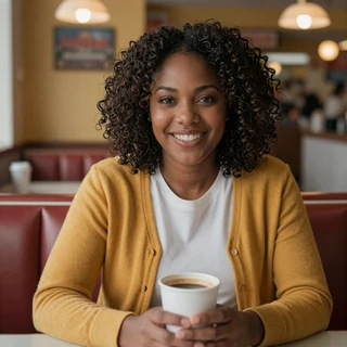 Tasha from Cleveland - Black woman blue collar dating profile in Ohio diner