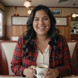 Amber from Rock Springs - Latina Wyoming woman dating a truck driver at Little America diner