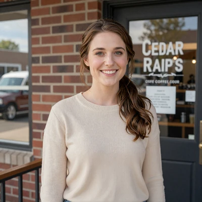 Emily from Cedar Rapids - White Iowa woman trucker dating profile at heartland coffee shop