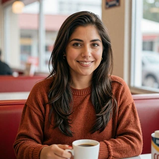 Sofia from Cicero at a local diner - dating a truck driver in Chicago