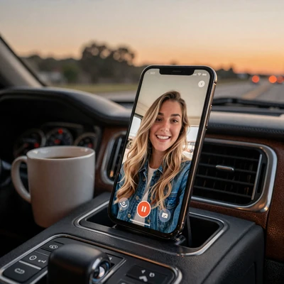 Long-distance relationships with truckers - video call from the cab