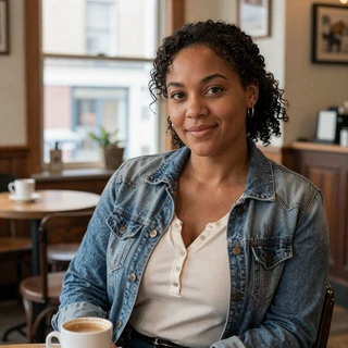 Jasmine from Omaha - Black Nebraska woman dating a truck driver in downtown coffee shop