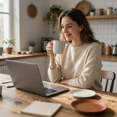 Maintaining relationships during long hauls - morning coffee video call